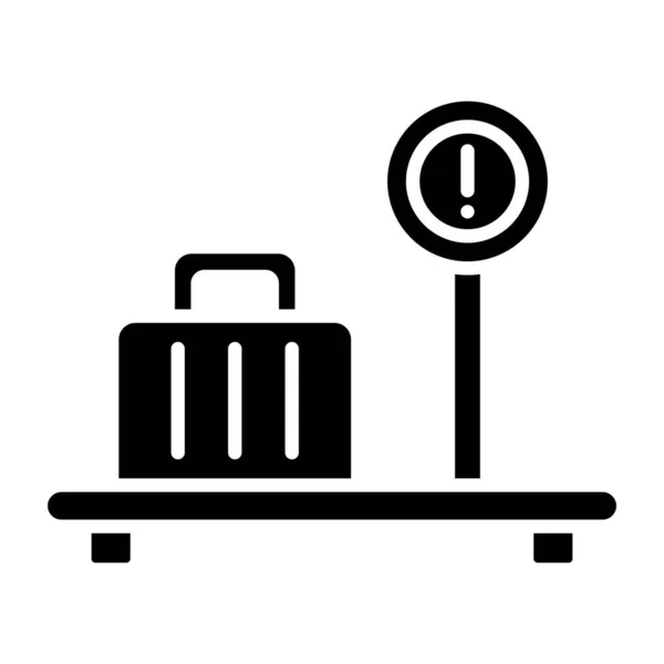 Excess Baggage Simple Icon Vector Illustration — Stock Vector
