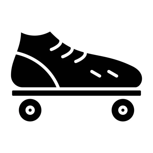 Icono Monopatín Ilustración Simple Deporte Zapato Vector Diseño — Vector de stock