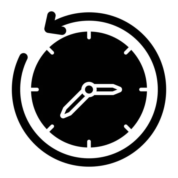 Orologio Icona Web Semplice Illustrazione — Vettoriale Stock
