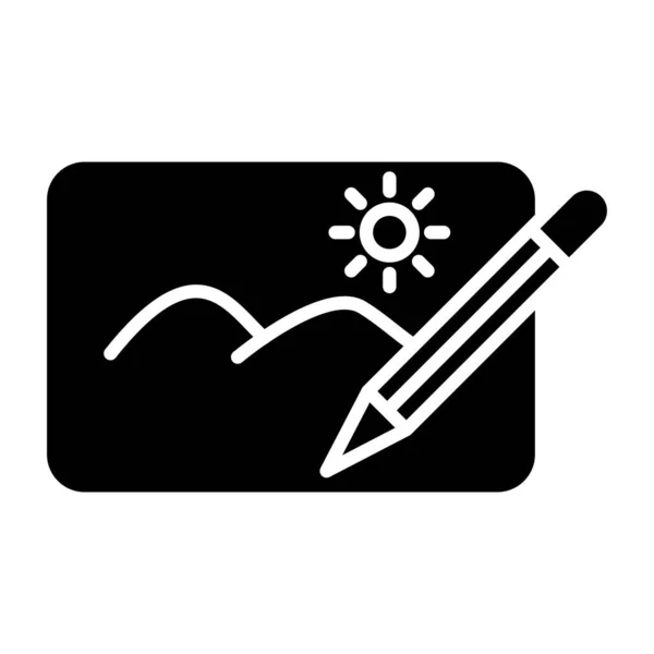 Ikona Kresby Vektorová Ilustrace Jednoduchá Konstrukce — Stockový vektor