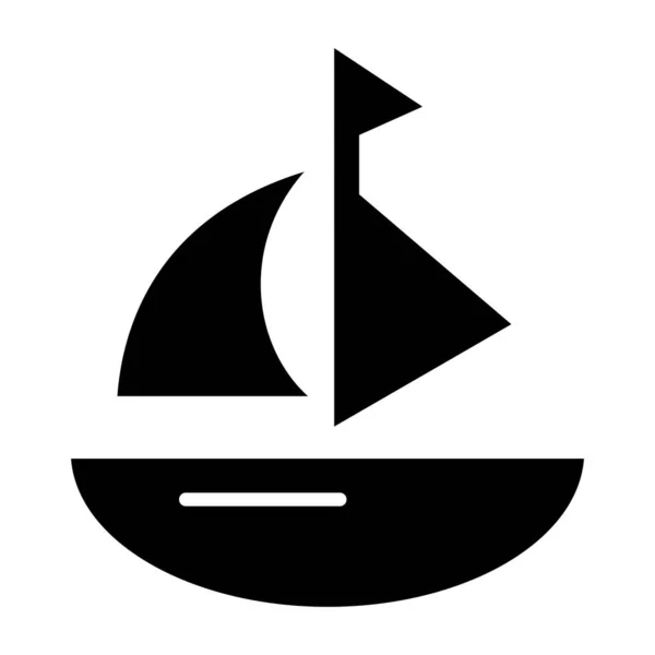 Csónak Ikon Vektor Illusztráció — Stock Vector