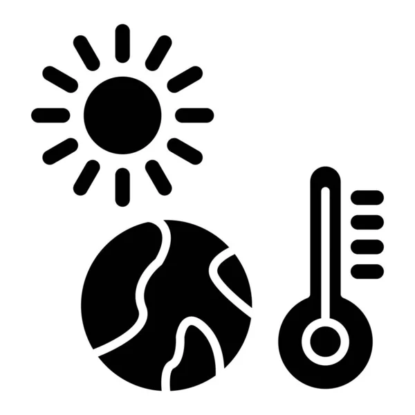 Global Warming Icon Vector Illustration Simple Design — Διανυσματικό Αρχείο