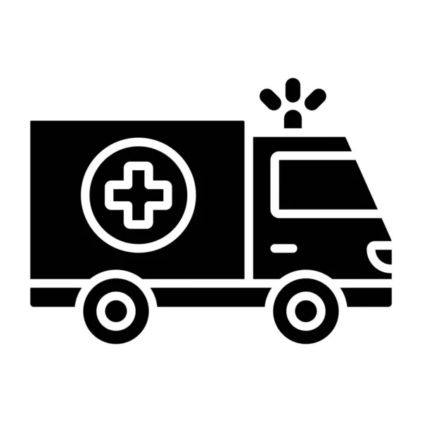 Ambulans Web Simgesi Basit Tasarım — Stok Vektör