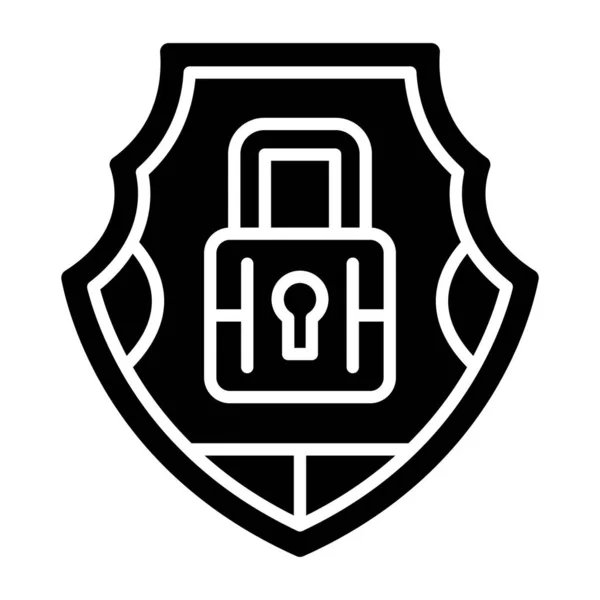 Escudo Seguridad Icono Web Ilustración Simple — Vector de stock