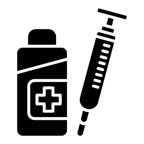 Ilustração Vetor Ícone Vacina — Vetor de Stock