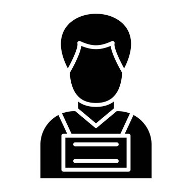 Suçlu Erkek simgesi, vektör illüstrasyonu