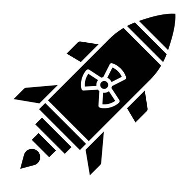 Roket. Web simgesi basit illüstrasyon