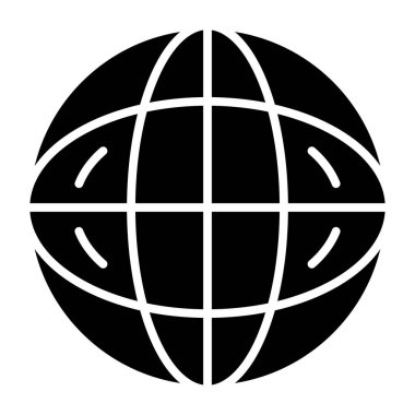 dünya simgesi, vektör illüstrasyonu basit tasarım