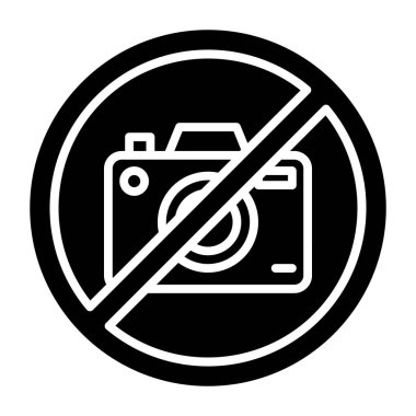 Kamera simgesi vektör illüstrasyonu yok