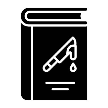 Edebiyat Suçu basit simgesi, vektör illüstrasyonu