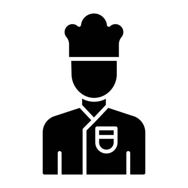Şef. Web simgesi basit tasarım