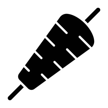 Doner Kebap basit simgesi, vektör illüstrasyonu