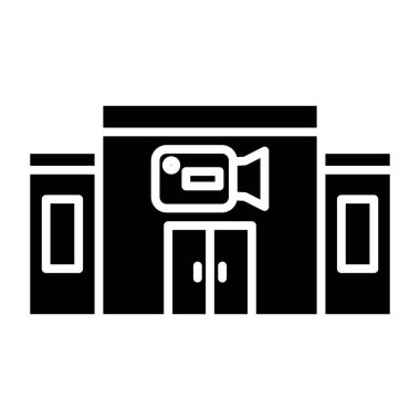 Video kamera ikon vektörü. Düz çizim. 10 saniye..