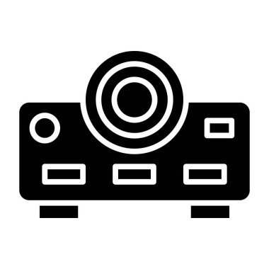 Projektör. Web simgesi basit illüstrasyon