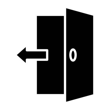 Çıkış kapısı. Web simgesi basit illüstrasyon