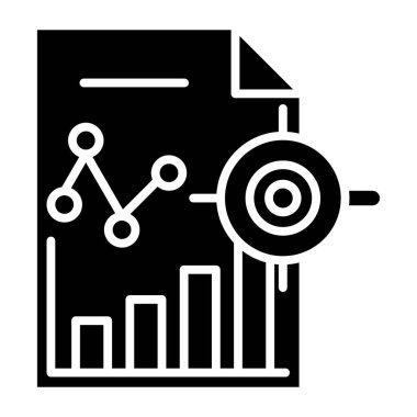 istatistik simgesi vektör illüstrasyonlu iş grafiği