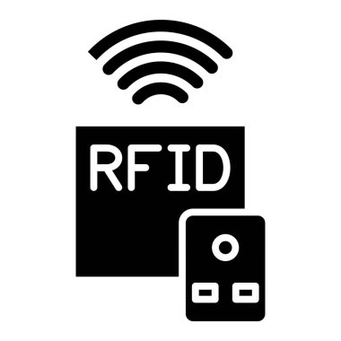 rfid simge vektör çizimi