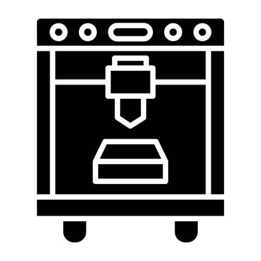 3B Yazdırma Ağı simgesi Basit illüstrasyon