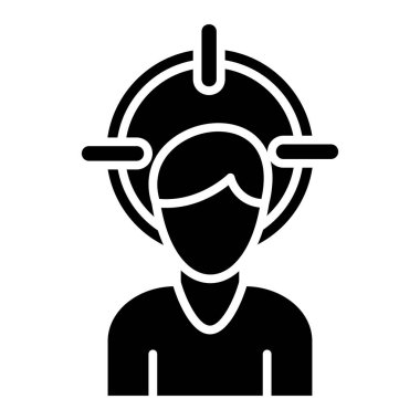 Kafa Avcılığı basit simgesi, vektör illüstrasyonu