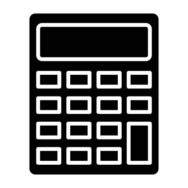 hesap makinesi simgesi, vektör illüstrasyonu