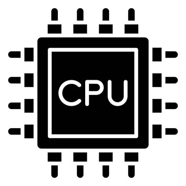 İşlemci. Web simgesi basit illüstrasyon