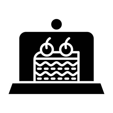 Kek. Web simgesi basit illüstrasyon