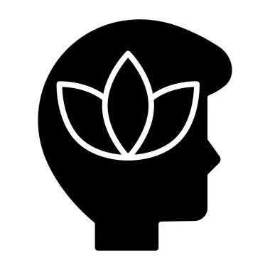 Sakinlik simgesi, vektör çizimi 