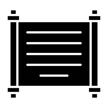 Papirüs simgesi, vektör illüstrasyonu 