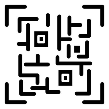 qr kod simgesi, vektör illüstrasyonu 