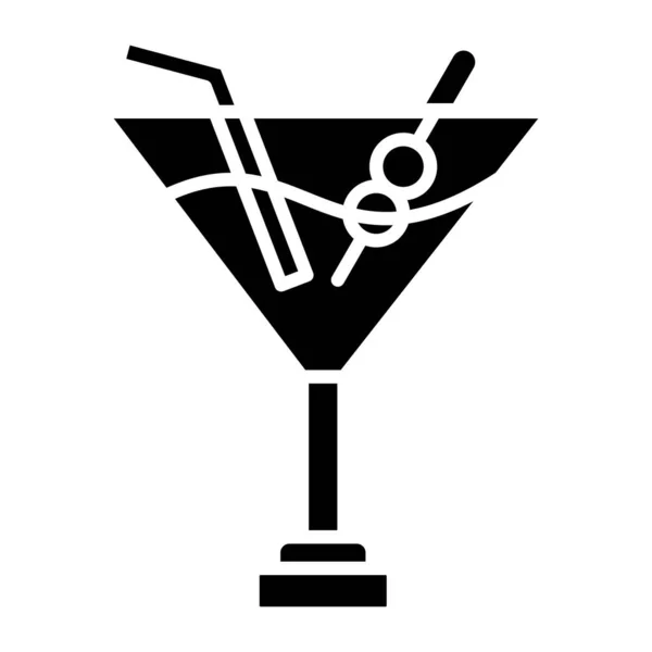 Cocktail Web Symbol Einfache Illustration — Stockvektor