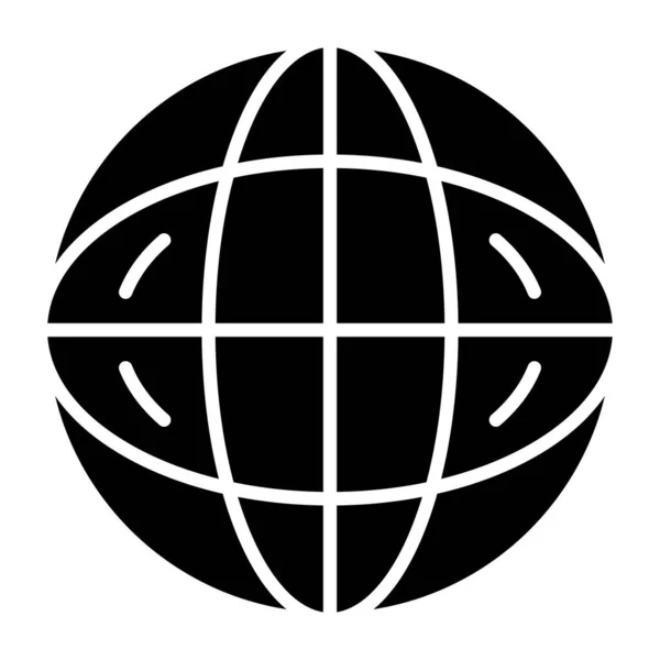 Globus Symbol Vektorabbildung Einfaches Design — Stockvektor