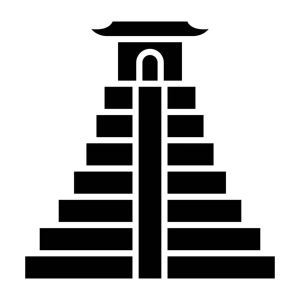 Icono Chichén Itzá Vector Ilustración — Vector de stock