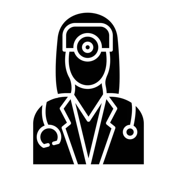 Médecin Vecteur Glyphe Icône — Image vectorielle