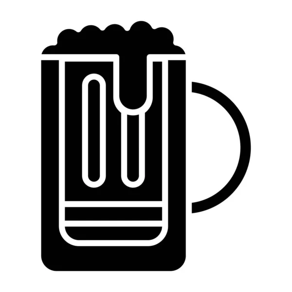 Bierkrug Symbol Isoliert Auf Weißem Hintergrund — Stockvektor