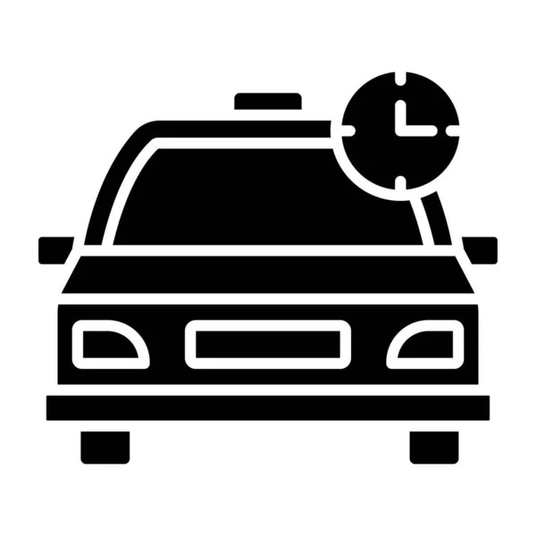 Een Auto Icoon Eenvoudige Illustratie Van Taxi Voertuig Vector Pictogrammen — Stockvector