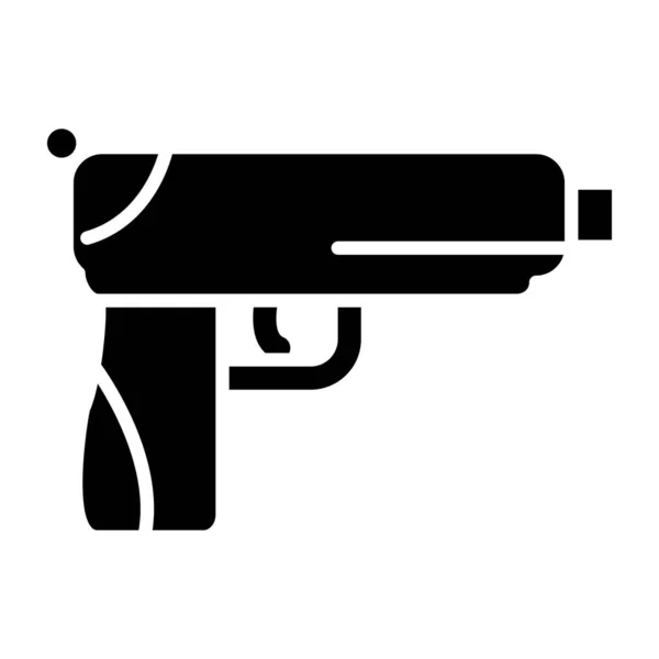 Ikona Broni Prosta Ilustracja Ikon Wektora Pistoletu Policyjnego Sieci — Wektor stockowy