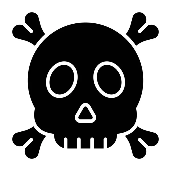 Totenkopf Web Symbol Einfache Illustration — Stockvektor
