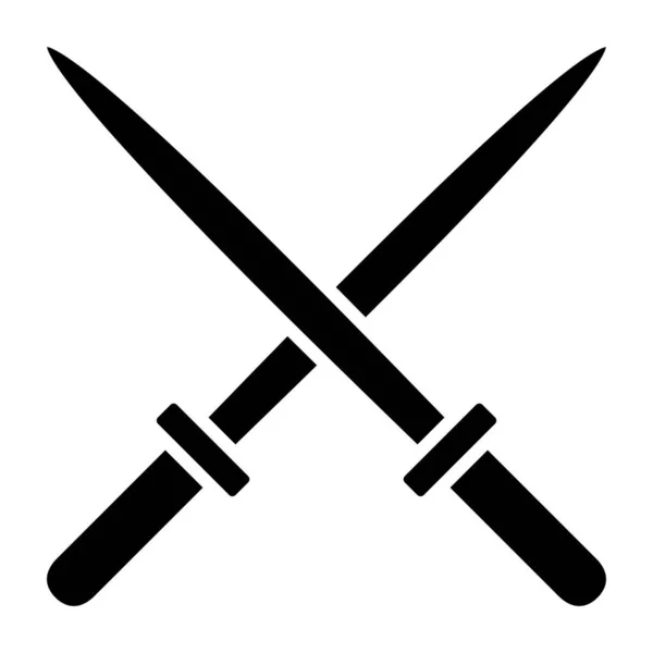 Épées Icône Web Illustration Simple — Image vectorielle