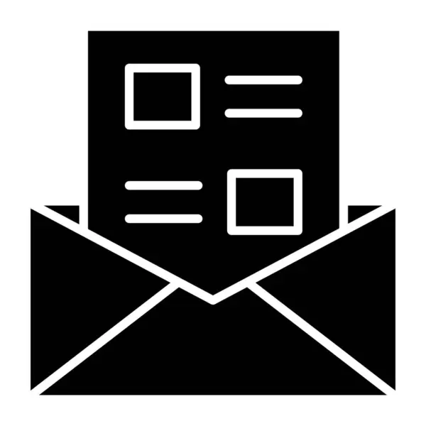Newsletter Web Symbol Einfache Illustration — Stockvektor