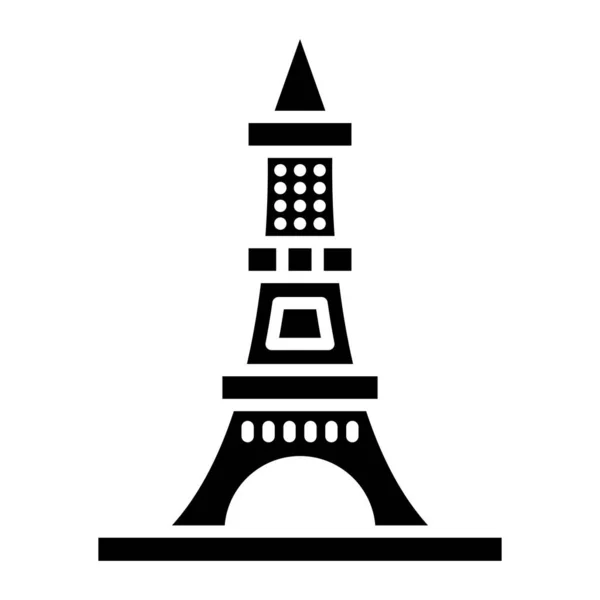 Icône Tour Eiffel Illustration Vectorielle — Image vectorielle