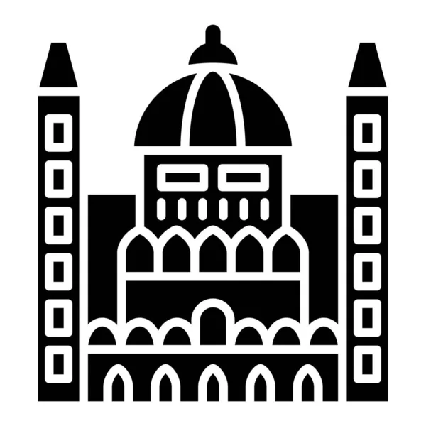 Ikone Des Ungarischen Parlaments Vektorillustration — Stockvektor