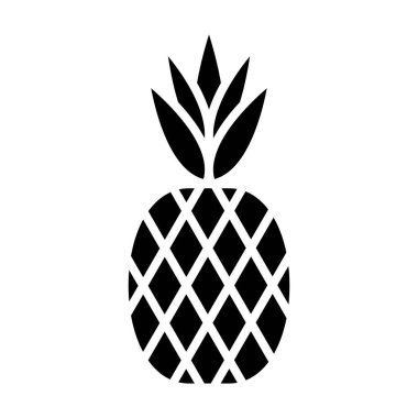 ananas ikonu vektör illüstrasyonu