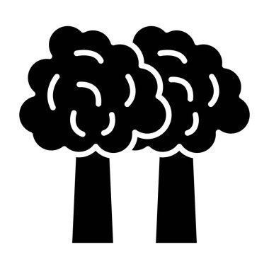 Orman simgesi, vektör illüstrasyonu 