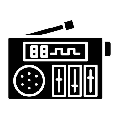 Dijital Radyo simgesi, vektör illüstrasyonu 