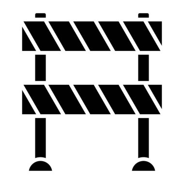 Beyaz arkaplanda bariyer simgesi izole edildi