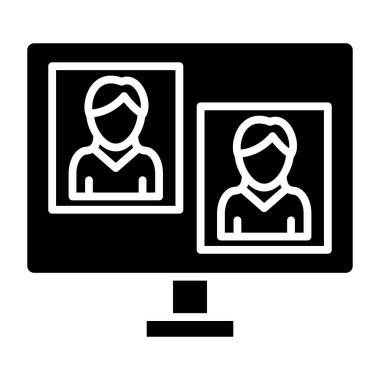 Online Meeting icon, vector illustration 