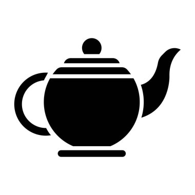 Çaydanlık ikonu. Web için çaydanlık vektör simgelerinin özet çizimi