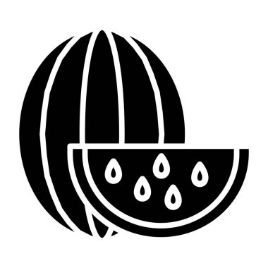 Karpuz. Web simgesi basit illüstrasyon