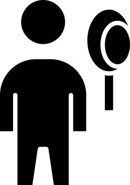 Narsist Kişilik Adamı. Web simgesi basit illüstrasyon