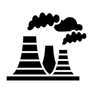 Hava Kirliliği simgesi, vektör illüstrasyonu 